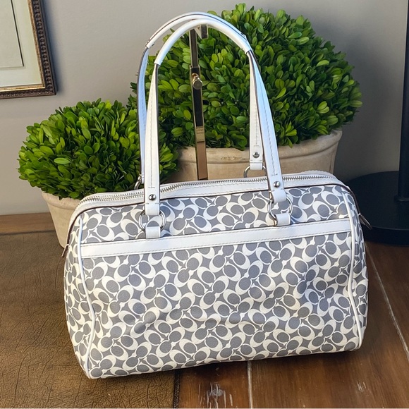 Coach Chelsea Heritage Signature Stripe Boston/Doctor Satchel Bag - Picture 7 of 16